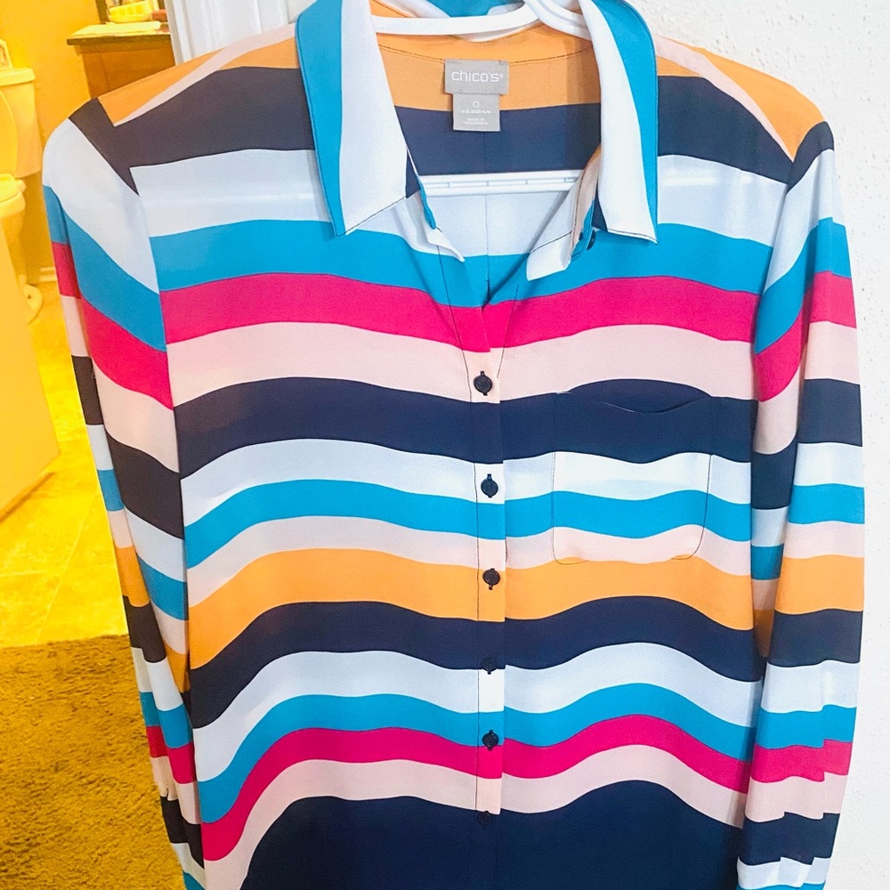 Medium size top multi colors